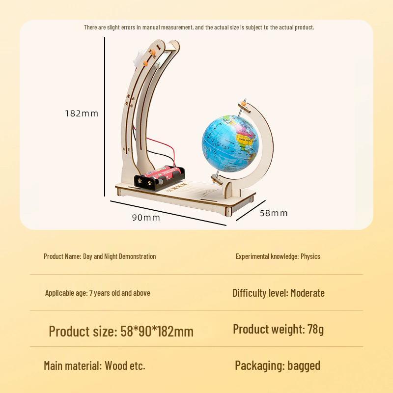 Bastelmodell Tag-Nacht-Erde: Wissenschafts-Projekt-Set für Kinder