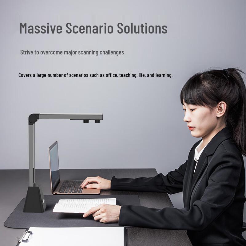 Deli 15164 A4 Auto-Focus 14MP High-Speed Document Scanner CN Plug (adapter Included)