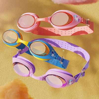 Swimming Goggles For Children Kids, Cartoon Astronaut High Definition Anti-Fog Swimming Glasses, 3~12 Years Old