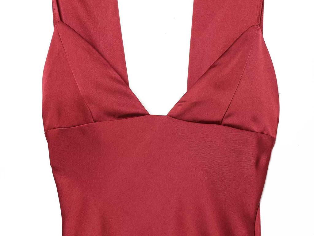 Elegant Multi-Color Satin Halter V-Neck Summer Dress for Women