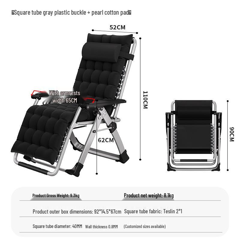 Adjustable Folding Chair: Sit or Recline with Backrest - Ideal for Napping at Home, Office, or Beach.