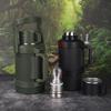316 Stainless Steel XL Thermos Flask with Mechanical Lid and Large Handle for Outdoor Travel