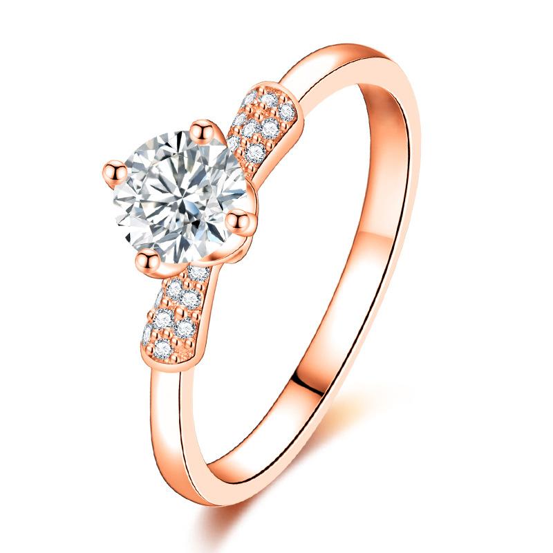 

Классическое кольцо Lindon из медного сплава с цирконием, женские ювелирные изделия, свадебный подарок для вечеринки 20 розового золота