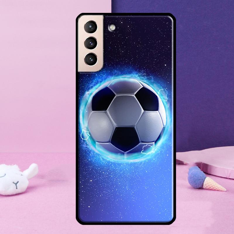 Football Soccer Ball Phone Case For Samsung Galaxy S24 Ultra S25 Ultra S9 S10 S20 S21 S22 Plus S23 S24 FE Cover