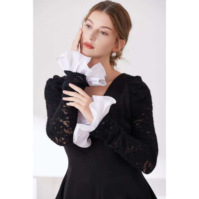 

Комплект фальшивого воротника и фальшивых манжет с рукавами для женской полурубашки-блузки, женский, леди, фальшивый воротник, повседневный, универсальный, декор