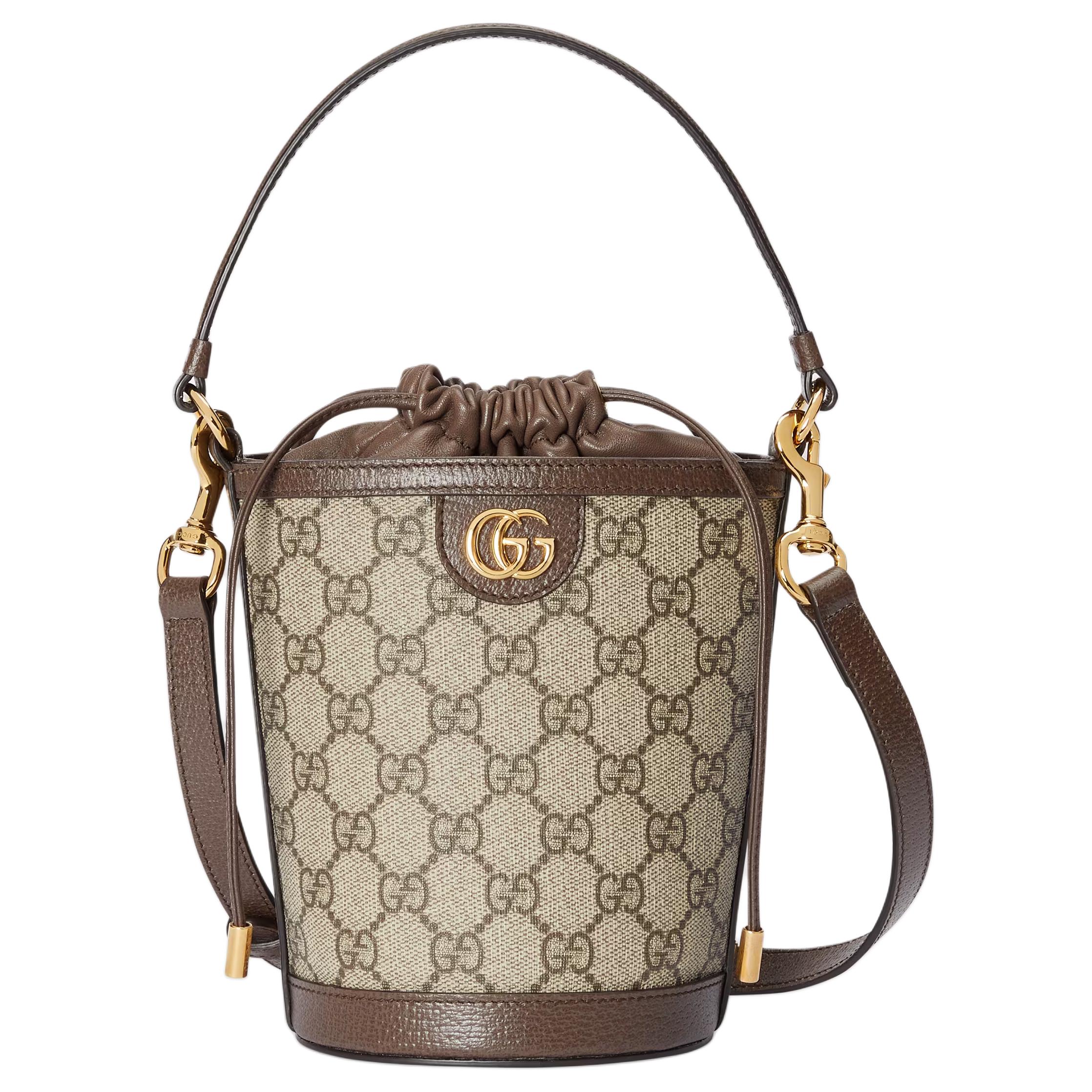 

Gucci Ophidia Adjustable Shoulder Strap Drawstring Closure Canvas And Leather Bucket Bag Mini Women bags Brown 760199-9AAD9-8341 Basic Set (Bag+Dust Bag)