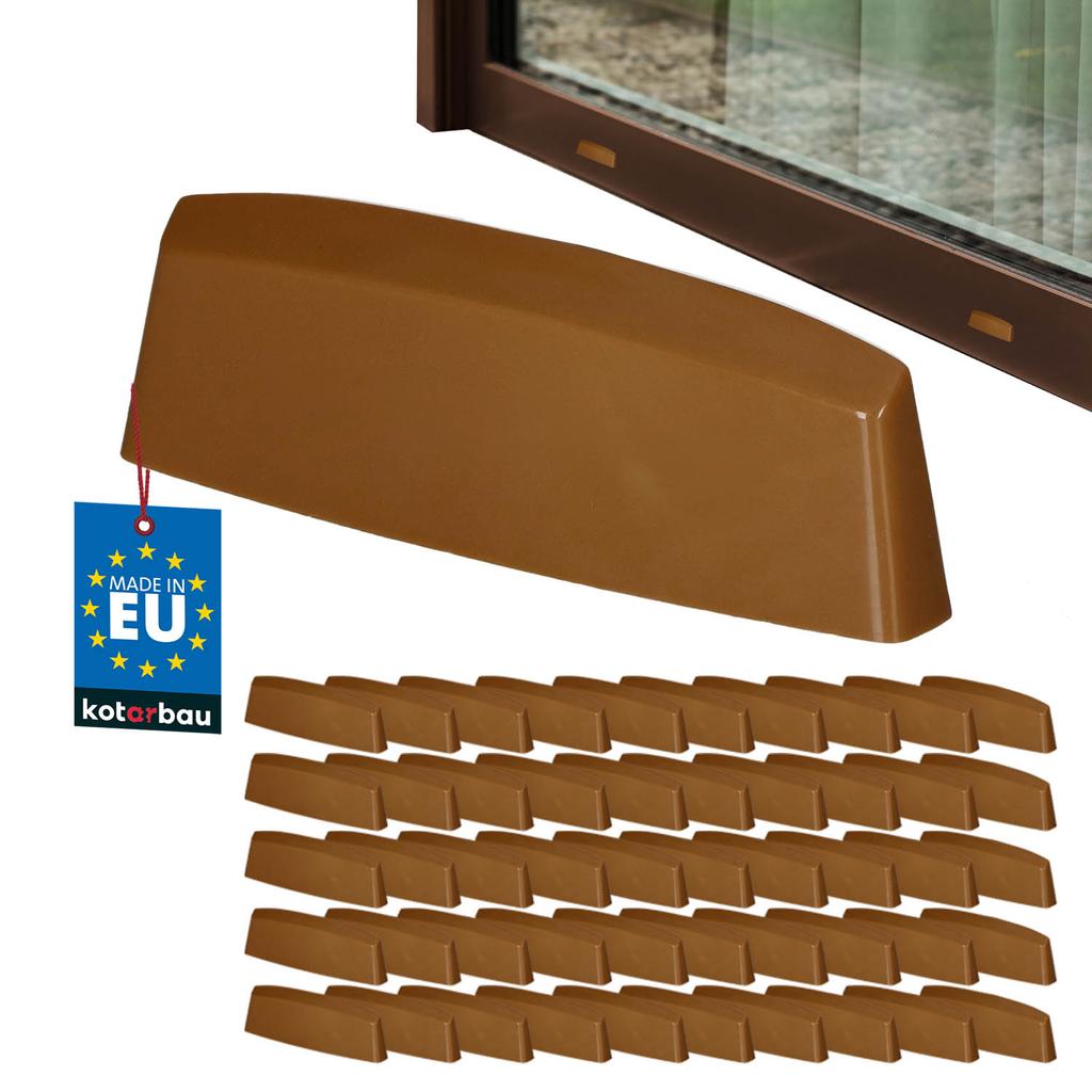 Drainage Cap for PVC Windows Oak Cover 36 MM Set of 50 PCS