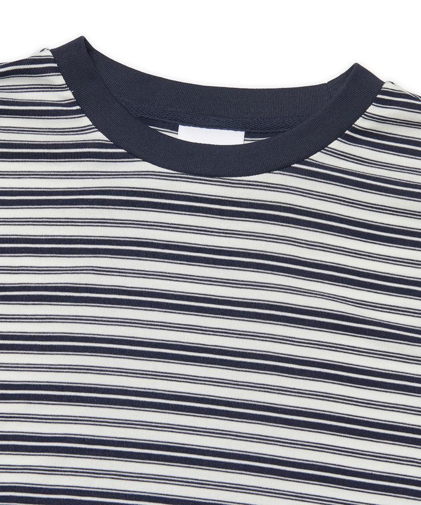 Nomaenyueol Offbeat Stripe Long Sleeve Tee - Black