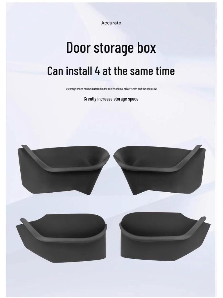 Tesla Model 3/Y Door Slot Storage Box with Velvet Protection - New Version by Maodouya.