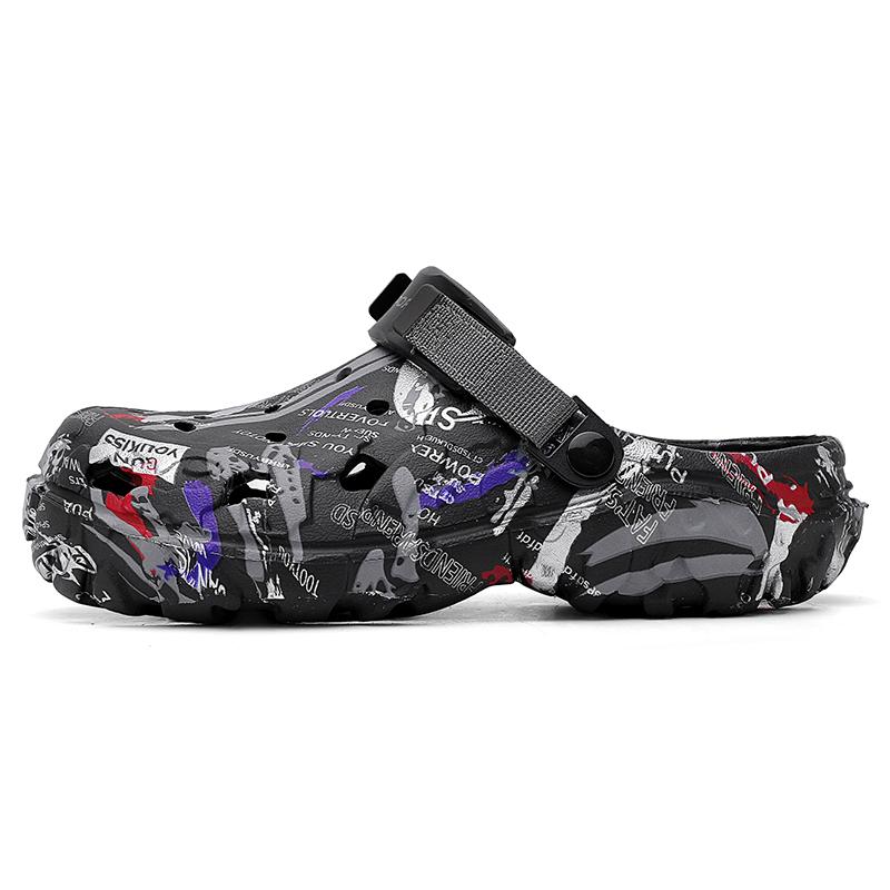 Plus Size 47 Summer Men Sandals Clogs Outdoor Garden Clogs Hole Shoes Male Casual Shoes Water Shoes Comfort Home Soft Slippers