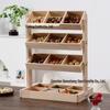 Adjustable Solid Wood Multi-Layer Snack & Toy Storage Shelf