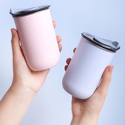 Boccale termico Bicchieri da birra Thermos in acciaio inossidabile da 300 ml per tè, caffè, bottiglia d'acqua, isolato sotto vuoto, a tenuta stagna, con coperchi, bicchieri
