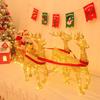 Christmas Elk Decoration Christmas Outdoor Decorations Xmas Deer Yard Lights Decor for Yard Garden Lawn Champagne Buck