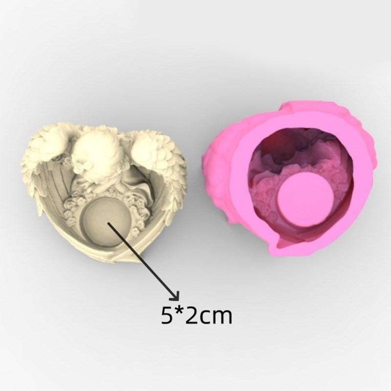 Silicone  Candle Holder Moulds Angel Girl Shaped Silicone Candle Stand Moulds Perfect Gift for  Crafts Enthusiasts