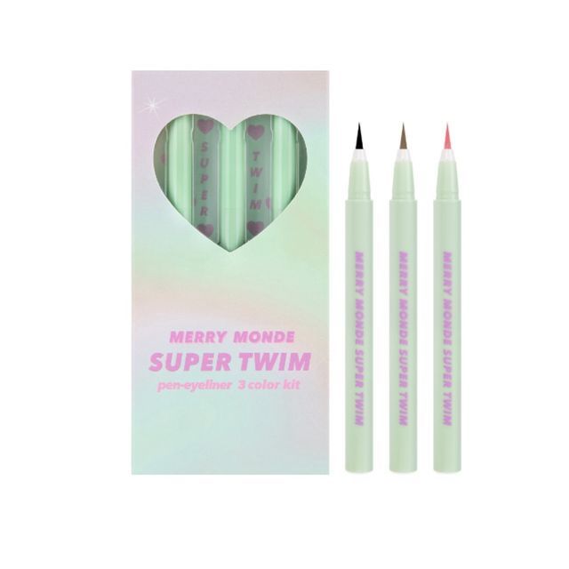 Merry monde - Набор подводки для глаз Super Twim Pen - 3 типа Black Kit