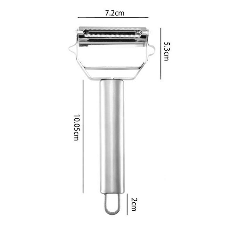 2 In 1 stainless steel double-use vegetable grater, fruit peeler, cucumber peeler, multifunctional peeler
