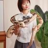 Scary Simulation Snakes Plush Toy Green/Red Stuffed Wild Animal Creative Snake Plushie Doll  Boys