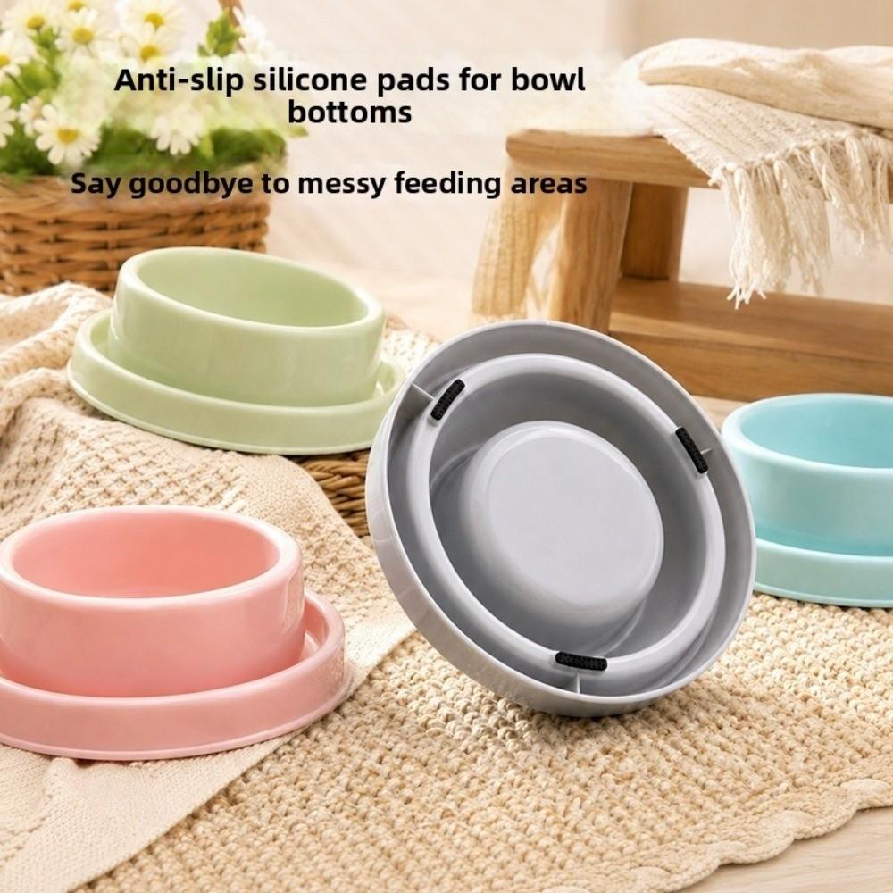 Round Pet Bowl Elevated Pet low Feeder Bowl Bloat Stop Food Bowl Outdoor