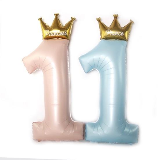 40 Inch Large Size Crown Number 1 Children Balloon 1st Birthday Balloon Party Decoration Party Supplies