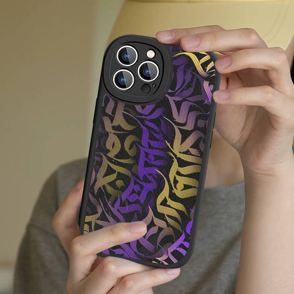 

Pokras Totem Design Art Graffiti For IPhone 16 15 14 13 12 11 Pro Max Plus Shockproof Leather Soft Phone Cover iPhone 16pro max