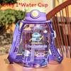 Cartoon Childrens Water Bottle With Carry Strap Made Of Pc For Kids Gift