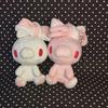 Cute Red Eye Rabbit Plush Pendant Japanese Cartoon Stuffed Doll Portable Keychain Sweet Backpack Hanging Accessory Daily