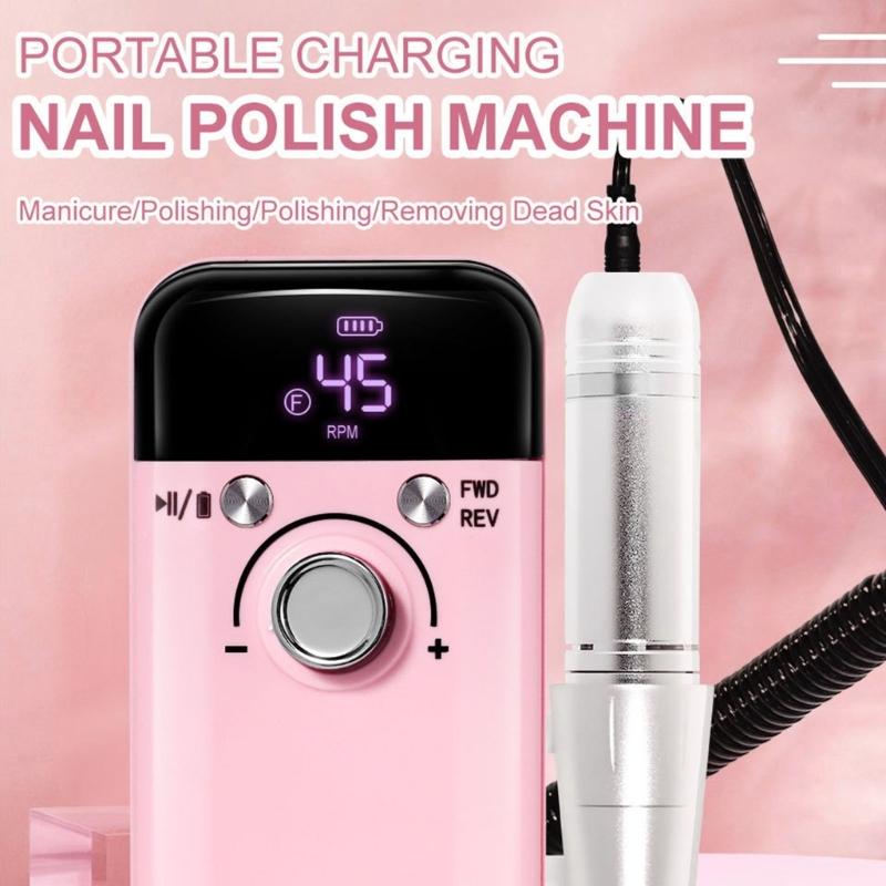 45000rpm Electric Nails Drill Machine Nail Polishing Machine with Drill Bits Nails File Manicure Tool for Gels Nail
