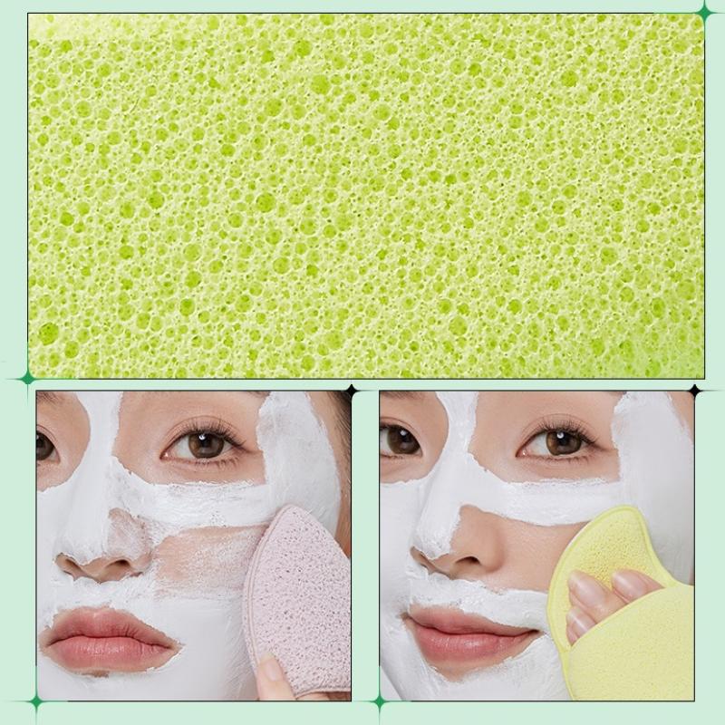 1Pcs Exfoliating Cleansing Puff Blackhead Removal Mud Mask Face Wash Sponge Cleaner Makeup Remover Foam Sponge Face Clean Pads