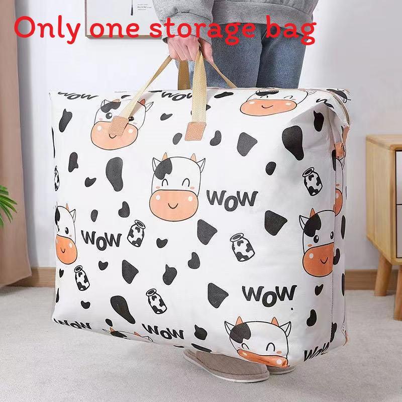 Cotton Quilt Storage Bag With Handles For Dorm Room Organization