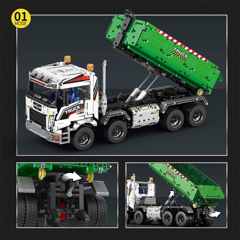 Non-Toxic 2852Pcs Technical Truck Crane Vehicle Building Blocks Hook Lifting Truck Car Trailer Tow Model Bricks Toy For Kids Holiday Gifts