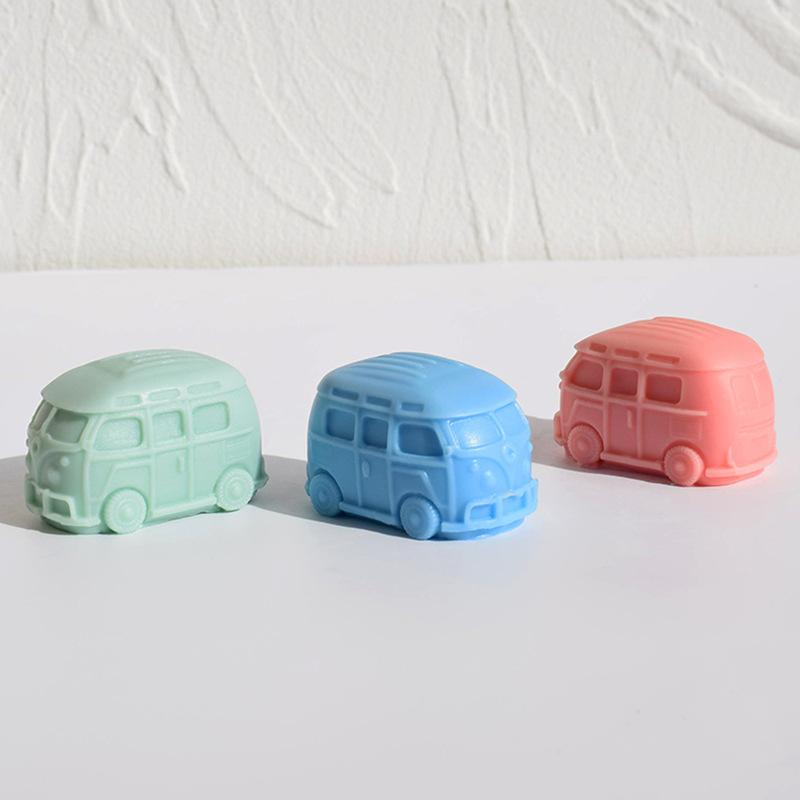 New 3D Mini Car Bus Silicone Candle Mold DIY Car Shape Craft Gypsum Cement Soap Clay Mold Home Decoration Gift Making Tool