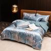New 3pcs Duvet Cover and Pillow Case Set No Filling European Light Luxury Jacquard Woven Polyanthous Type Family Bedroom Bedding