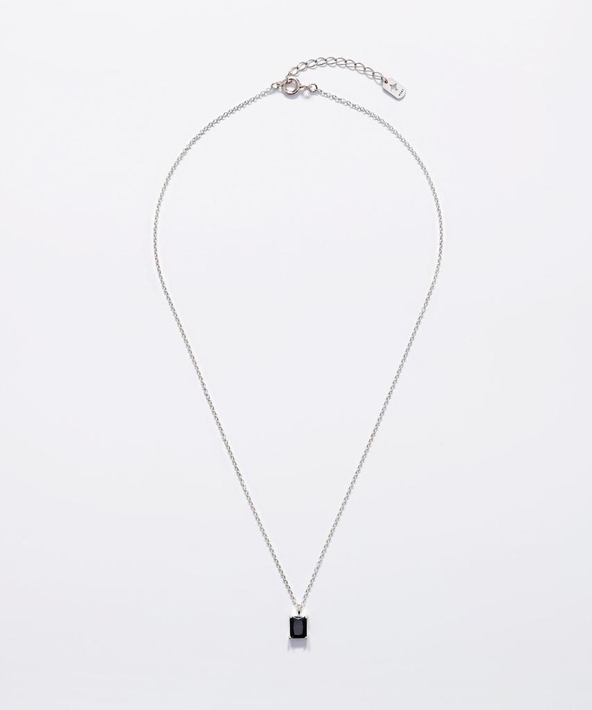 Ag47 N.È-N-15 Black Cubic Necklace