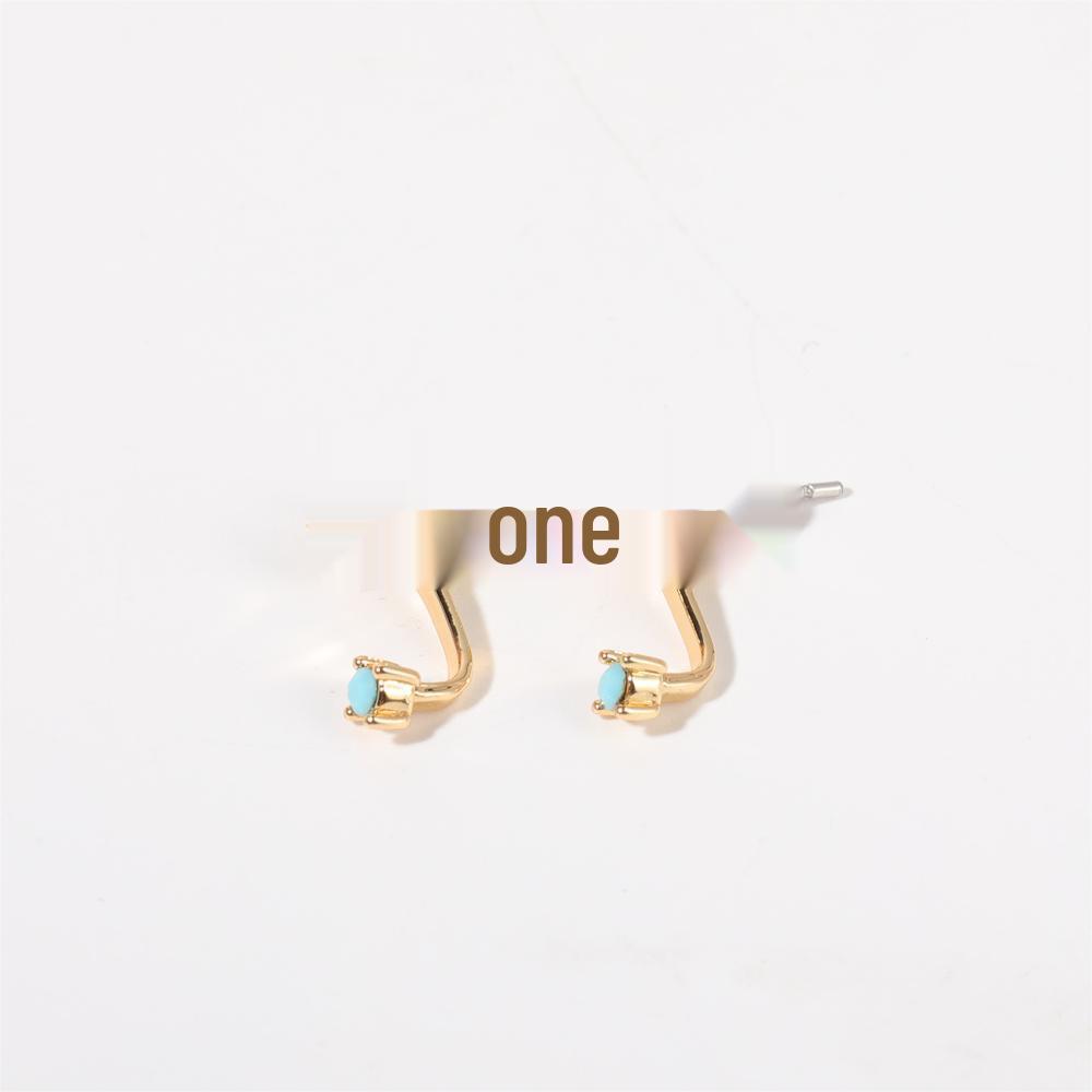 Twelve Zodiac Birthstone Stud Earrings - Stainless Steel Artistic Retro Style for Mother s Day