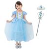 Cinderella Princess Dress Children Kids Rapunzel Robe Set Princess Costume Children Cosplay Halloween Costume Girls Costume Christmas Tiara Stick