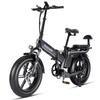 Tesway X7 Cargo E-Bike mit max. Zuladung 150kg, 750W Motor, 48V 30Ah Akku, Vollfederung, Scheibenbremsen, Farb-LCD-Display, 20" Reifen, IPX6 Wasserdicht