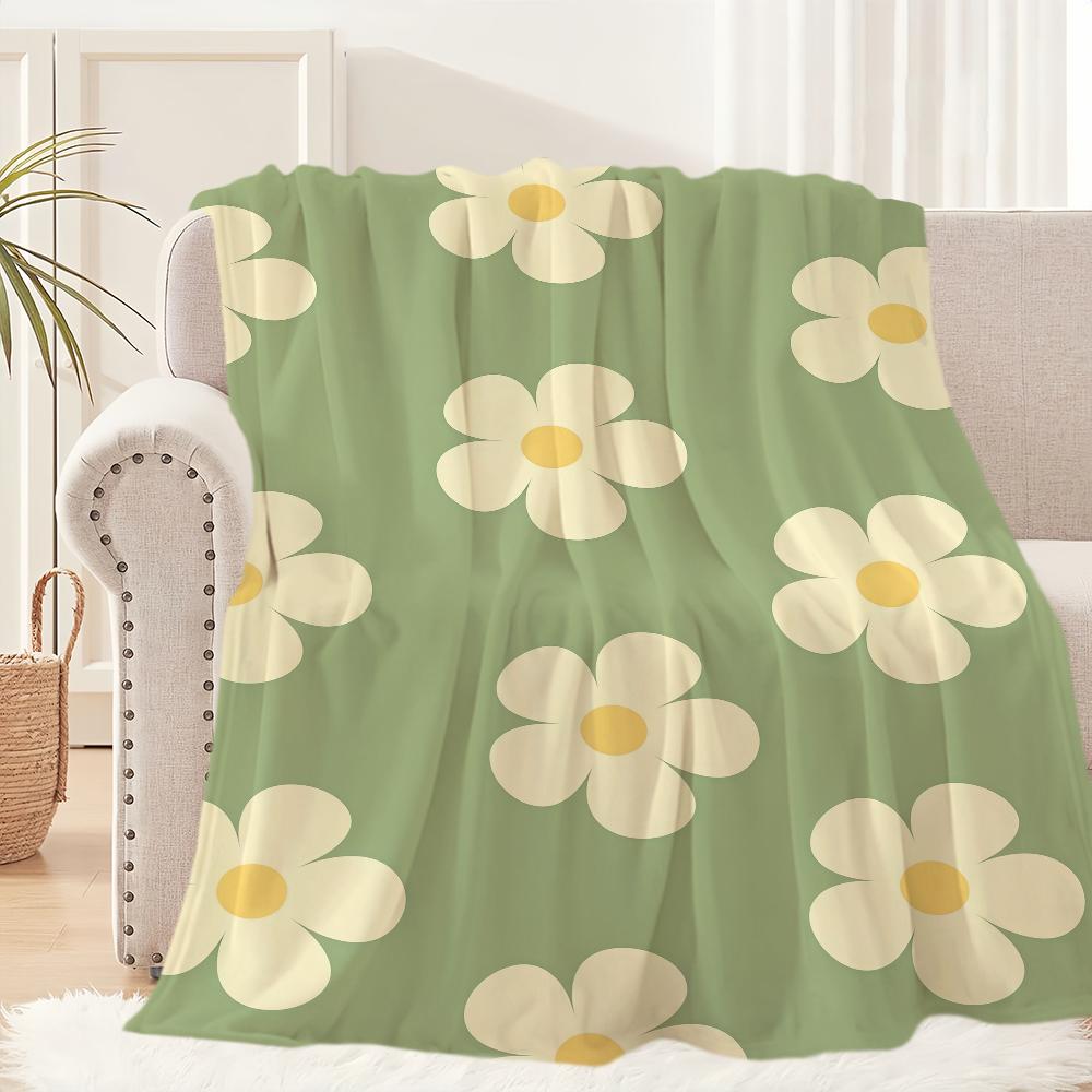 Cute F-Flower C-Cartoon Blanket For Soft Throw Blanket for Picnic Bed Sofa Home Bedroom Cozy Warm Comfortable