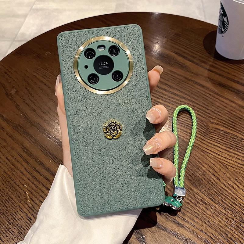 

Подходит для чехла для мобильного телефона Huawei Mate60pro 50 Маленький аромат Камелия Magic5 Высококлассный P60 Роскошный женский чехол Honor 60