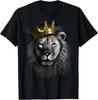 King Lion With Crown Street Art T- Shirt