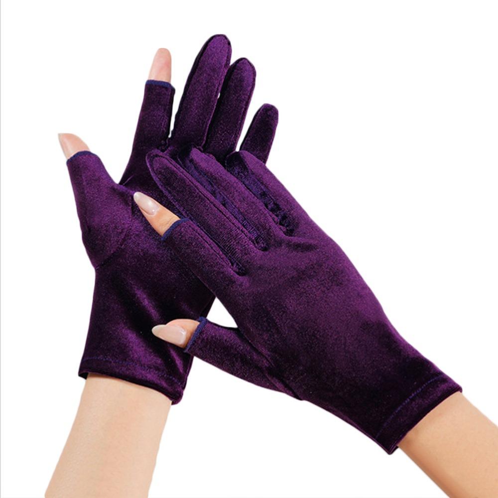 

Warm Velvet Mittens Windproof Driving Gloves Fashion Women s Winter Gloves Running фіолетовий