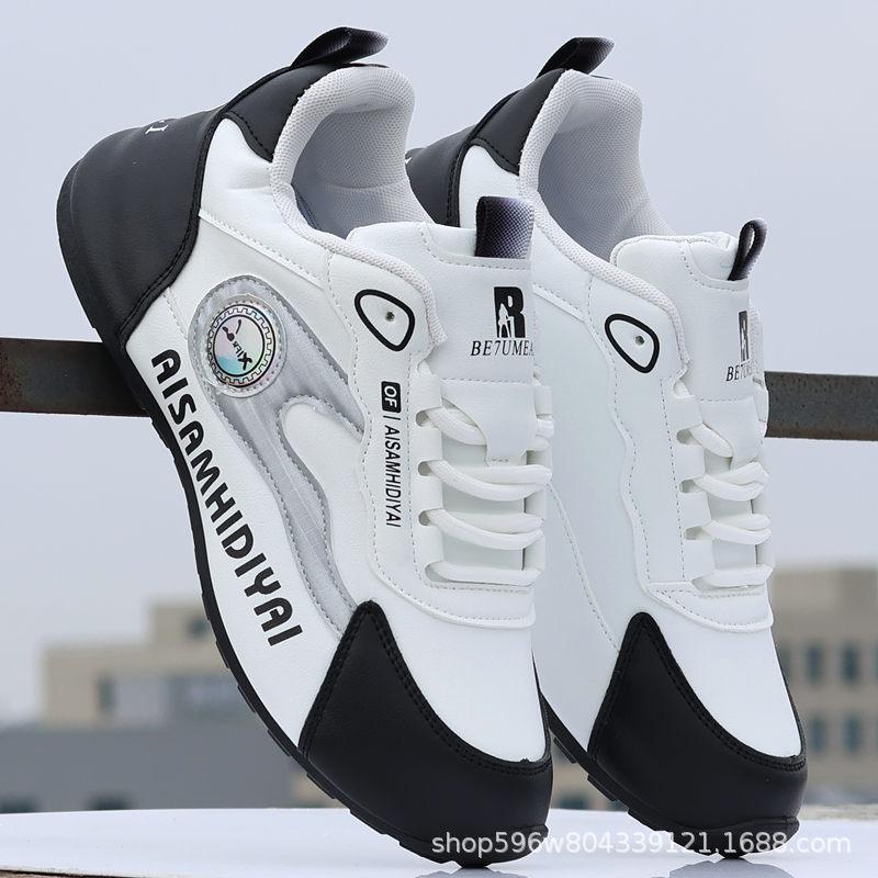 

Высококачественная обувь, прямые продажи с фабрики, зимние кожаные кроссовки, мужские повседневные кожаные туфли для папы 2024 года, универсальные кроссовки для бега 42