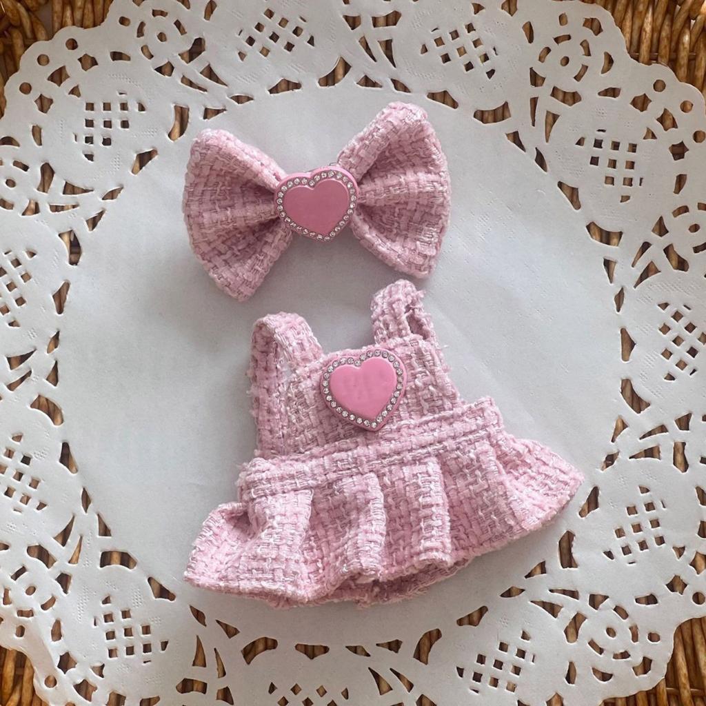 First And Second Generation Baby Clothes 17cm Doll Sitting Party Clothes Accessories Overalls