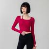 Women's Long Sleeve Yoga Top with Chest Pads - New 2026 Spring/Autumn High-Performance Running Pilates Fitness Wear