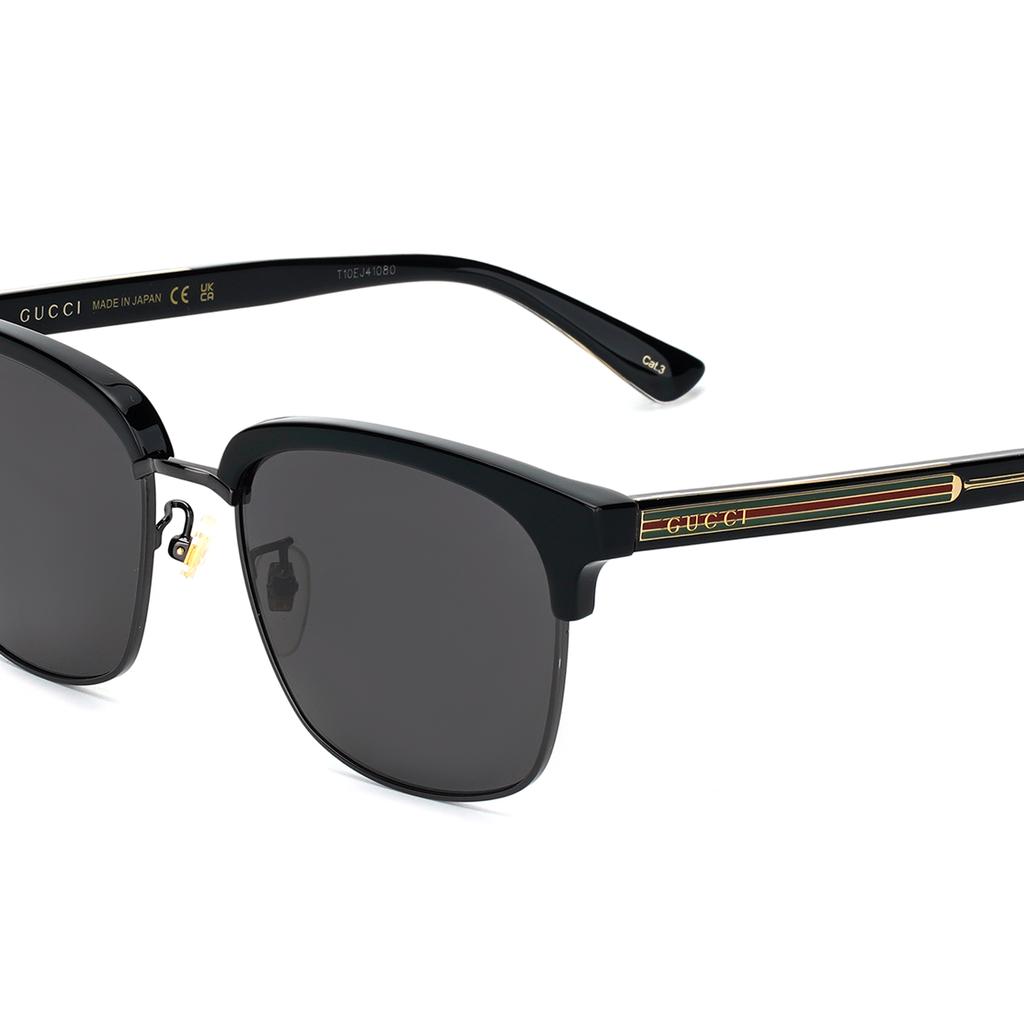 Gucci Monogram Temples Plate Frames Irregular Sunglasses Men's