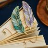 Book Club Gift Artistic Feather Metal Bookmark with Tassel Vintage Elegant Page Marker Durable Rust-Resistant Fantasy for Lovers Writers & Students