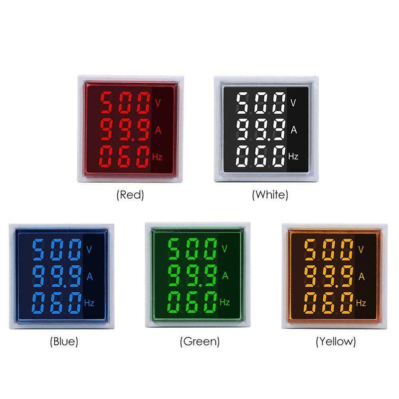 AC 50-500V 0-100A Quadratische LED Digital Voltmeter Amperemeter Spannung Strom Meter Voltammeter Auto Volt Amp Tester Detektor