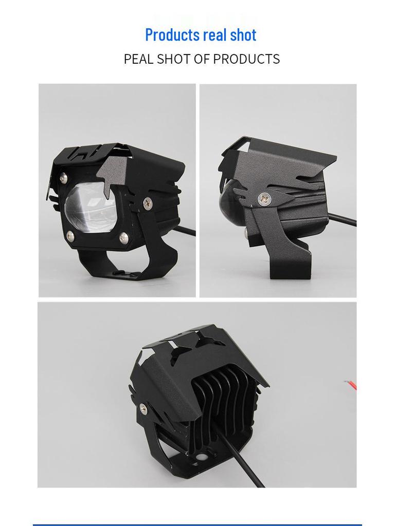 Waterproof Motorcycle LED Spotlight: Super Bright Single Eye Headlight with High/Low Beam in Yellow and White