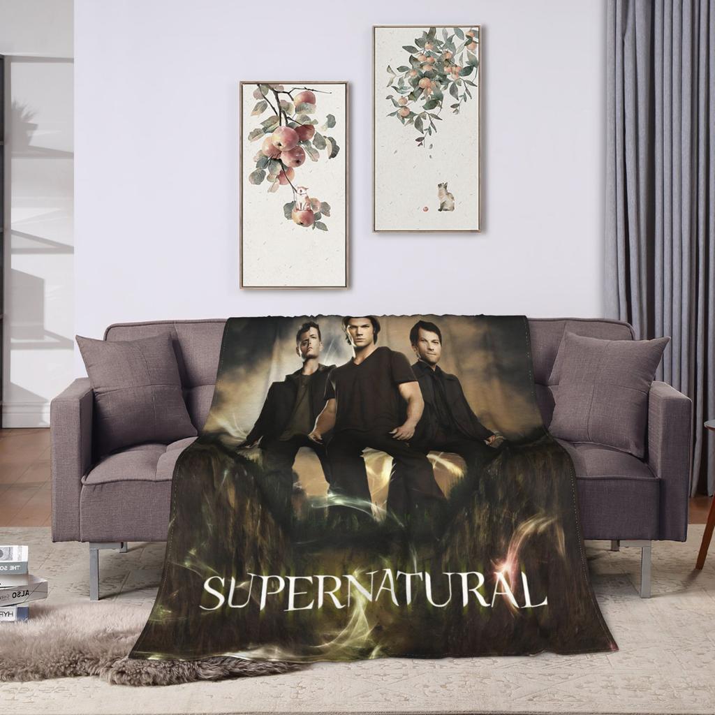 Supernatural TV Flannel Blanket  Super Warm Throw Blanket for Home Decor Picnic Fluffy Bedspread Sofa Bed Cover