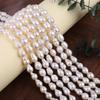 1String, Baroque Waterdrop Pearl 7-8mm, Fashion Women Natural Freshwater Pearl Beads for Jewelry Making DIY Crafts, Luxury Bulk Gifts 36cm