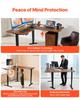 VEVOR Standing Desk Frame Triple Motor, Electric 3 Leg Corner Table Legs, Adjustable Height 60-125 Cm
